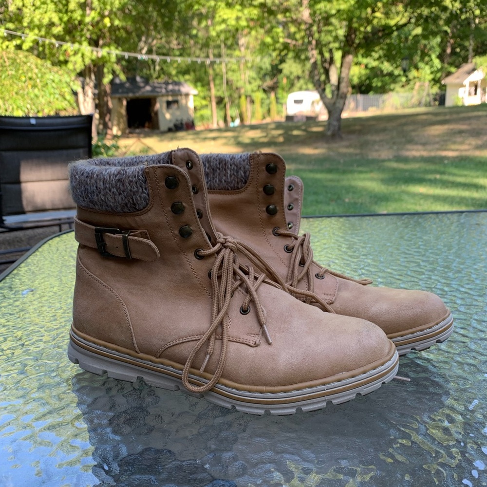 Tan ankle boots